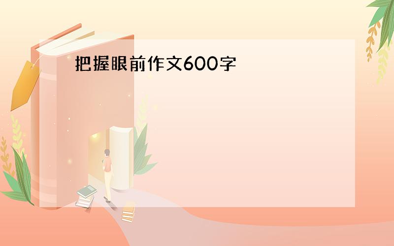 把握眼前作文600字