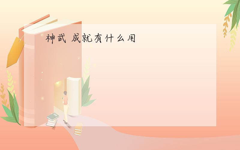 神武 成就有什么用