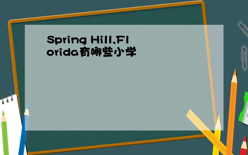 Spring Hill,Florida有哪些小学