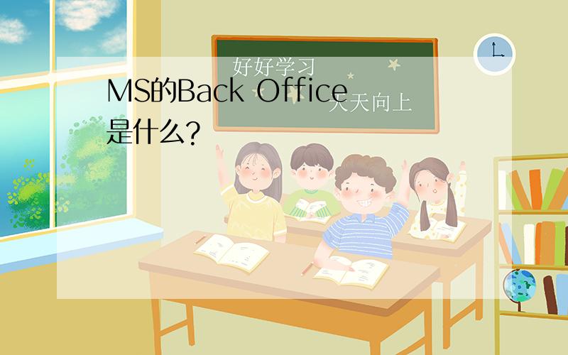 MS的Back Office是什么?