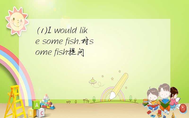 （1）I would like some fish.对some fish提问