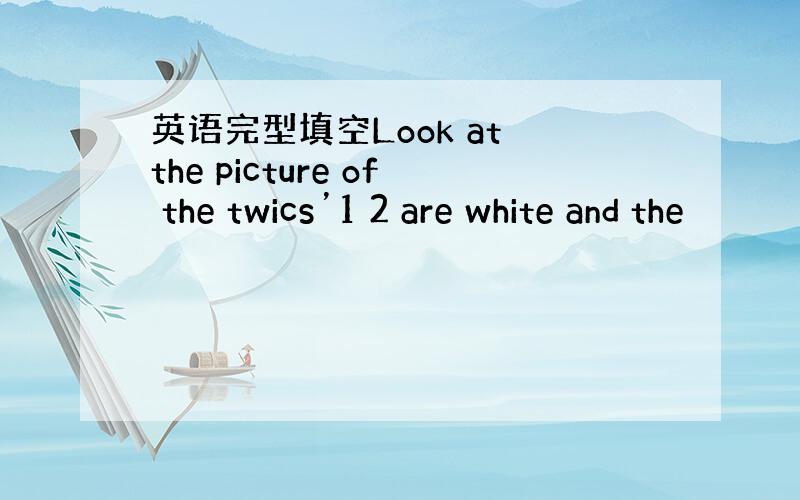 英语完型填空Look at the picture of the twics’1 2 are white and the