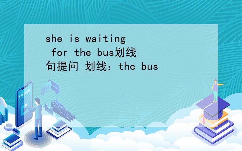 she is waiting for the bus划线句提问 划线：the bus