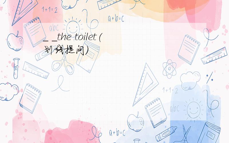 _ _the toilet(划线提问)