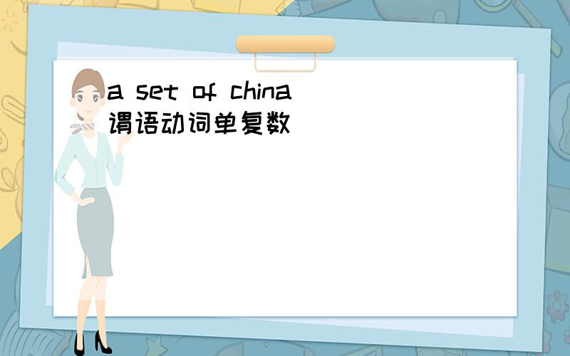 a set of china谓语动词单复数