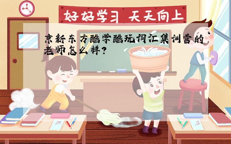 京新东方酷学酷玩词汇集训营的老师怎么样?