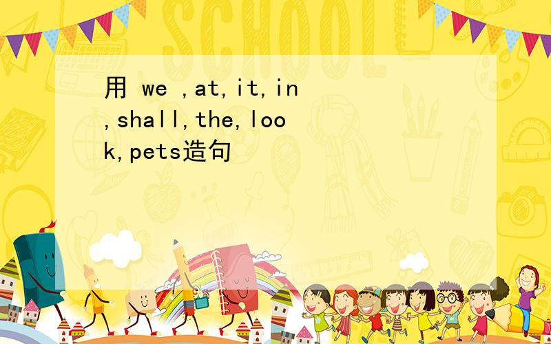 用 we ,at,it,in,shall,the,look,pets造句