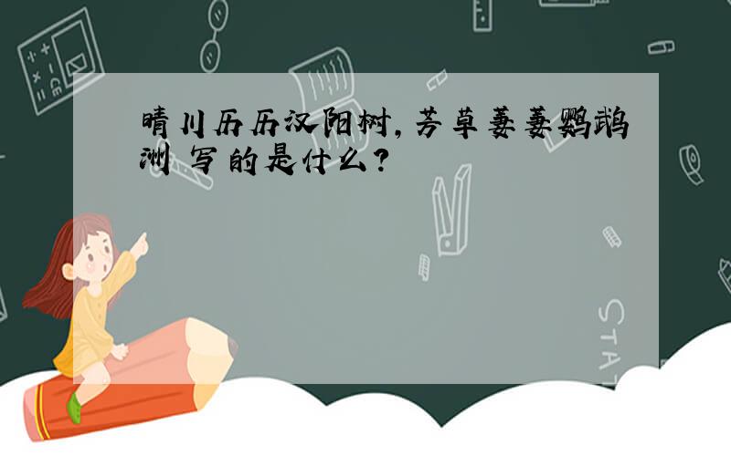 晴川历历汉阳树,芳草萋萋鹦鹉洲 写的是什么?
