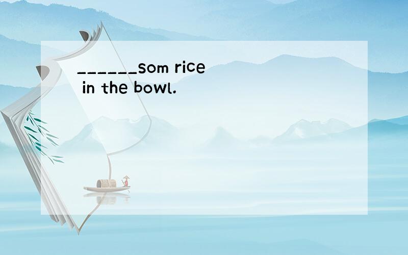______som rice in the bowl.