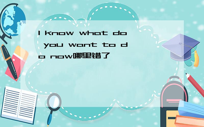 I know what do you want to do now哪里错了