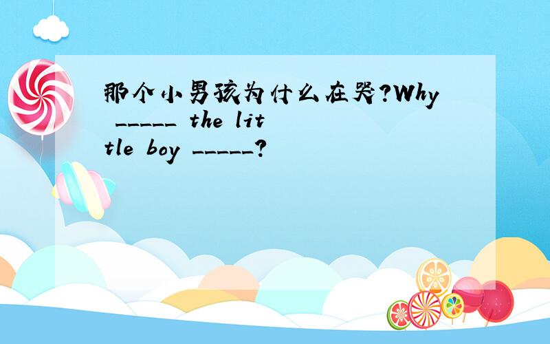 那个小男孩为什么在哭?Why _____ the little boy _____?